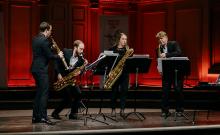 Stockholms Saxofonkvartett foto Adam Wrafter